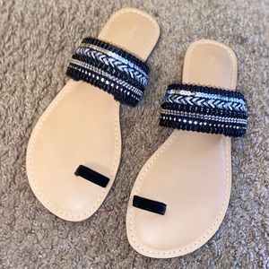 Diamond toe sandals